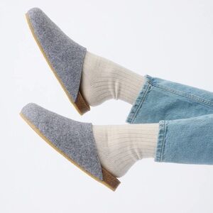 Cozy Earth Mens Grey Wool Lakehouse Slipper Clogs NWOT